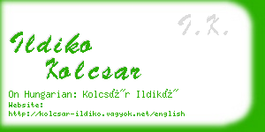 ildiko kolcsar business card